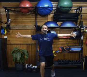 A man leading a workout routine